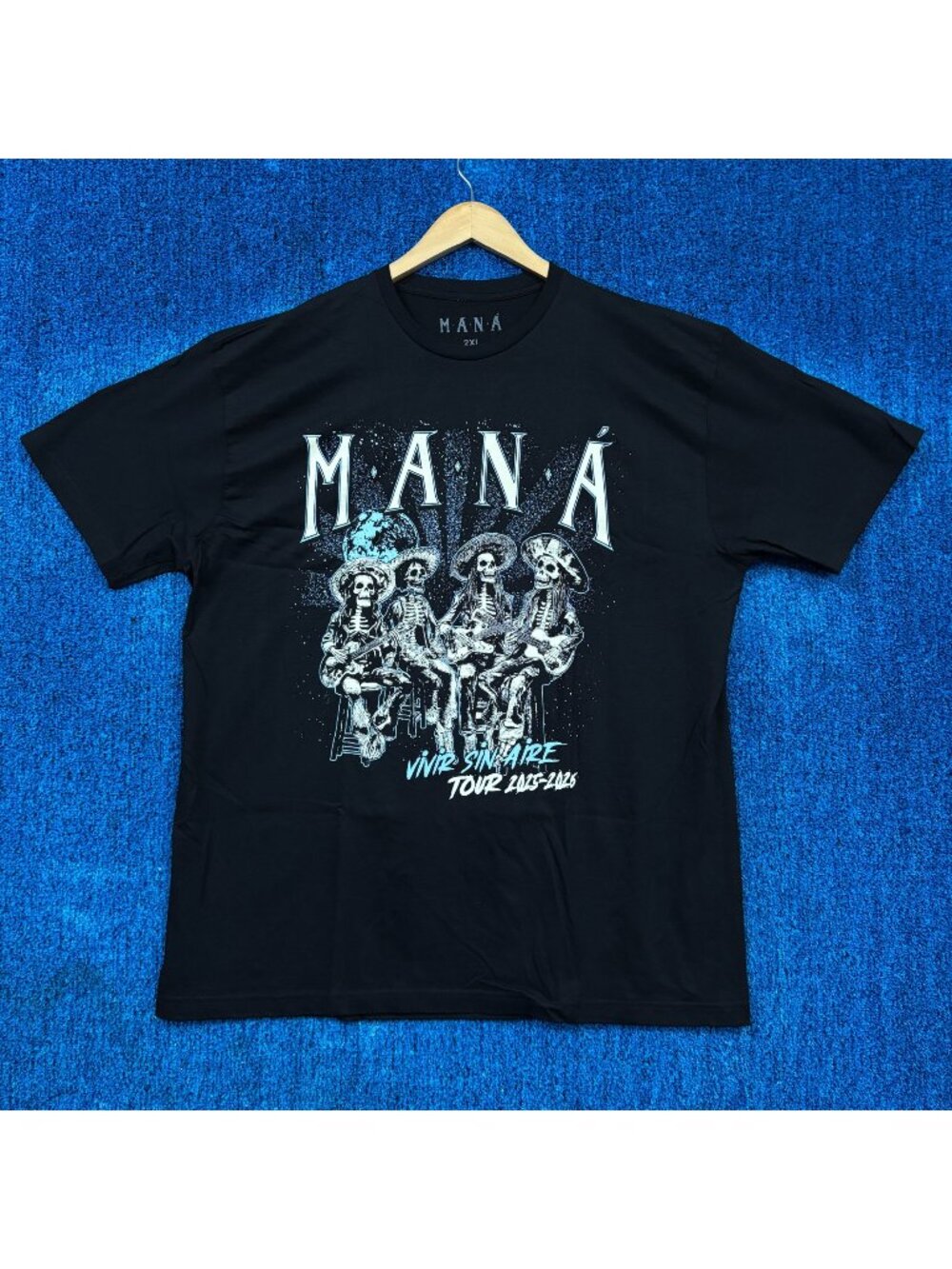 Mana Vivir Sin Aire 2025 Tour Dates Dead Mariachi Tee 2XL